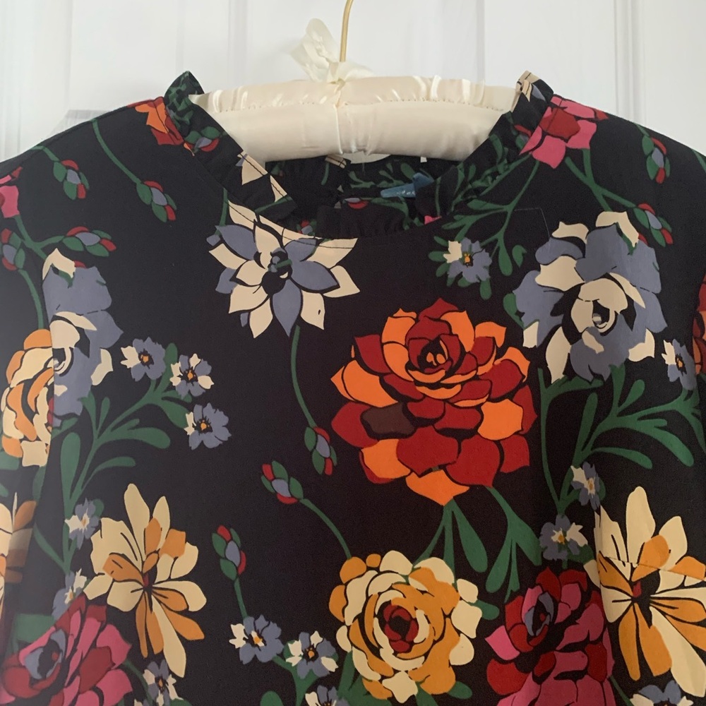 🦋 Fleur Bleue Floral Print Shift Dress size 12 - Picture 2 of 9